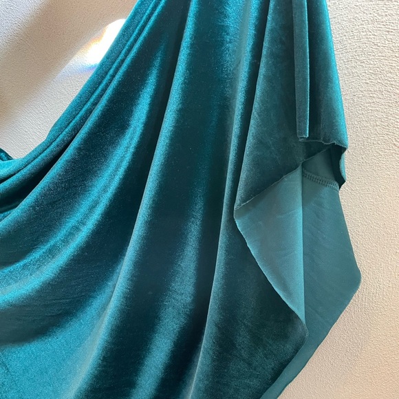 Scholle Dress Emerald Green Velvet Long Infinity Wrap Dress Bridesmaid Party - Picture 8 of 13